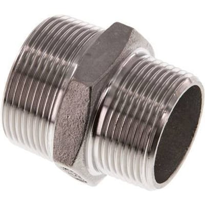 R 1 1/2'' x R 1 1/4'' RVS Borstnippel 16 Bar