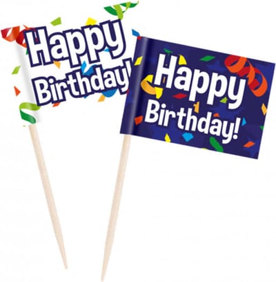 Cocktail picks - Happy birthday