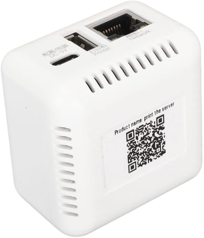 Dailygoody - USB 2.0 Netwerkprintserver - Printserveradapter - Efficiënt afdrukken - EU-stekker - Geschikt voor Windows en Linux - Meerdere interfaces