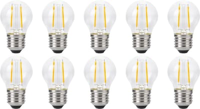 SPL E27 LED Lamp 2W Dimbaar - CRI 93 - Extra Warm Wit - LED Filament G45 - Vervangt 16W - 10 Stuks