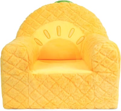 DYNA® Kindersofa - Kinderzetel - Kinderbank - Zitzak - Kinder Zitzak - Geel - 48cm x 53cm x 32cm