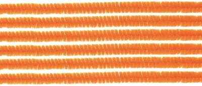 Chenilledraad - 20x - oranje - 50 cm - hobby/knutsel materialen