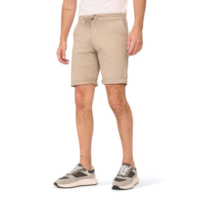 Solution Clothing Sulta - Chino broek - Short - Stretch - Chino's - Regular Fit - Volwassenen - Heren - Mannen - Taupe - Beige - S