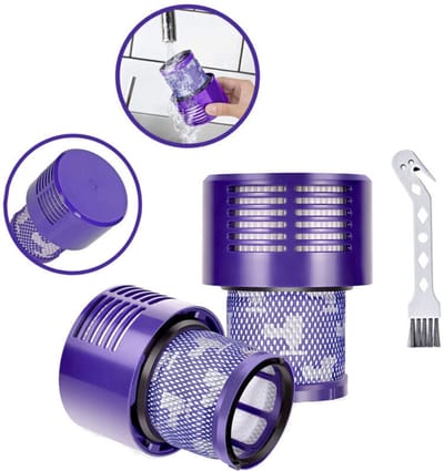 Set van 2 filters voor de geschikt voor Dyson V10 SV12-serie - onderdeelnummer DY-969082-01 - voor de geschikt voor Dyson Cyclone V10 Absolute, Animal en Total Clean stofzuigers.
