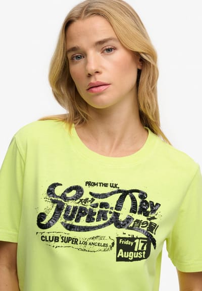 Superdry - Punk Poster Relaxed T-shirt - Dames - T-shirts
