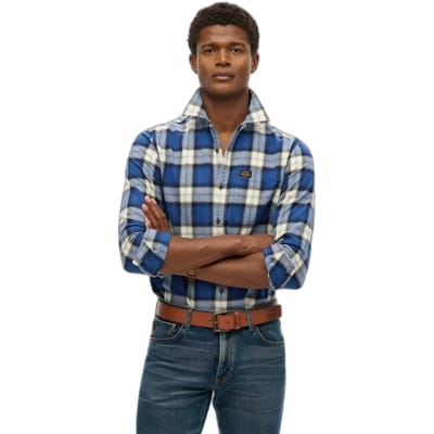 Superdry - Vintage houthakkersoverhemd - Heren - Lange mouwen shirts