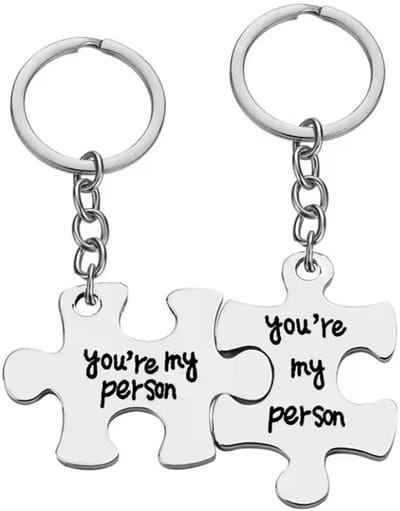 Scoby - BFF Sleutelhanger - Vriendschap Sleutelhanger - Best Friend Hanger - Friendship Keychain - Set van 2 - Zilverkleurig