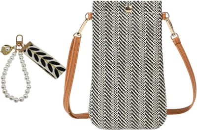 Stijlvolle Woven Bag met Parelhanger, Lichtgewicht Opbergoplossing voor Zomer Shopping en Vrijetijdsevents