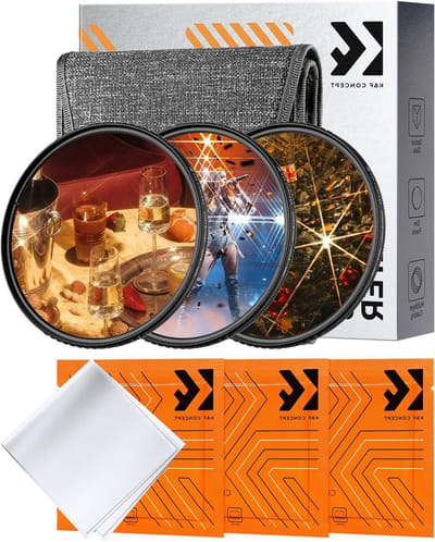 Star Filter Kit 67mm - 4punt, 6punt en 8punt Crossstar Effecten - Optische Glazen Lensfilters voor Creatieve Fotografie