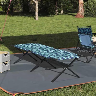 Opklapbaar slaapbed - Logeerbed campingbed - Outdoor slapen - Snel op te zetten - 210 x 80 cm - Bos groen
