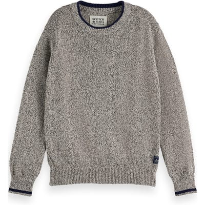 Scotch & Soda Boy Regular-fit Melange Pullover Plaza Taupe Melange Taglia: 4 | Maglioni Outlet | kids | Nero