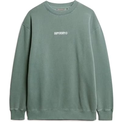 Superdry - Micro Logo sweatshirt met ronde hals en losse pasvorm - Heren - Truien