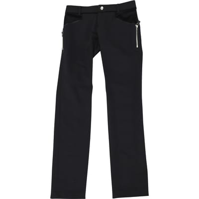 Gucci Zwarte Broek met Zilveren Ritsdetail in Zwarte Nylon