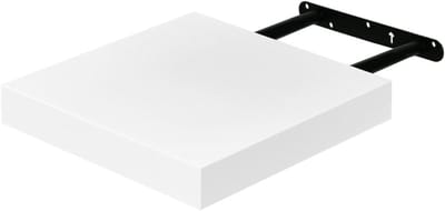 Compacte Wandplank 20x20cm van MDF voor Badkamer, Keuken en Gang - Wit, Ruimtebesparend en Modern Design