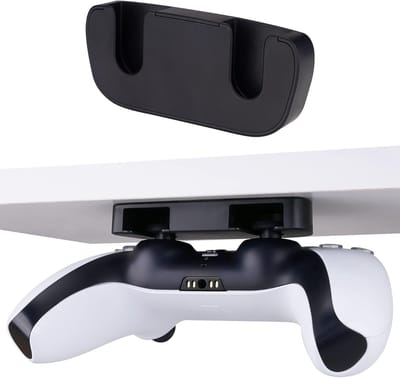 CLUTCHR – Controllerhouder Playstation 4 en 5 – Onder Bureau – Zelfklevend Zonder Boren – Zwart