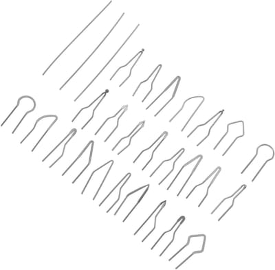 Pyrografie Tips Set - Houtbrand Gereedschap - Gedetailleerd Graveren - 28 Delig Hittebestendig - 3.2 cm - Zilver