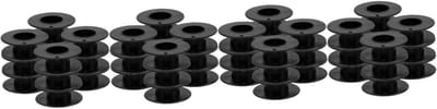Plastic Draad Spoelen - Mini Spoeltjes - Naaiwerk Organiseren - Gladde Rotatie Ontwerp - 48 Stuks - Zwart
