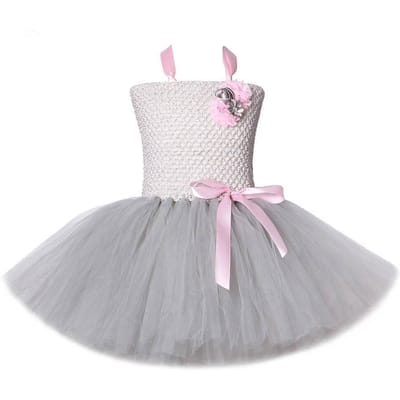 Costumes de Souris Grise Robe Tutu Filles Costume Animal Enfant Robes Halloween Enfants Filles Vêtements Bébé pour Fête d'Anniversaire 2Y