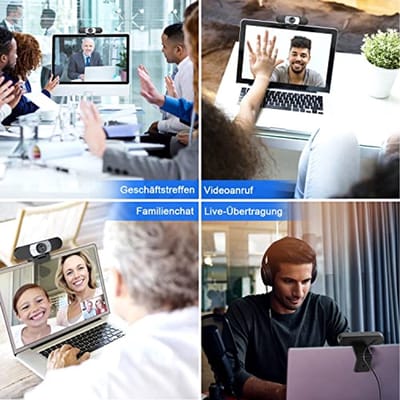 1080p Streaming Webcam met Microfoons en Privacyafdekking