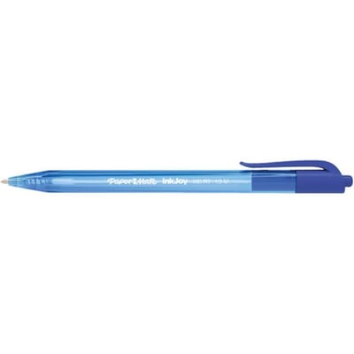 Balpen Paper Mate Inkjoy 100RT medium blauw valuepack 80+20 gratis