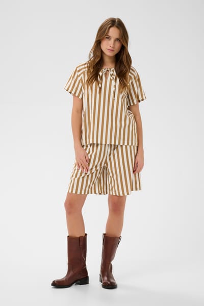 Saint Tropez ZalindaSZ SS Blouse Dames Blouse - Tiger's Eye Ice Stripe