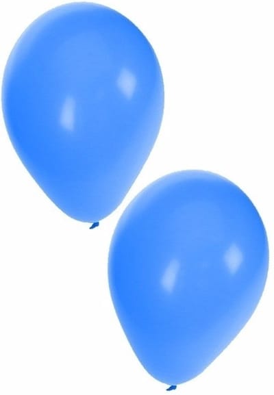 Feest ballonnen - blauw - 300x stuks - ca. 27 cm - verjaardag versiering