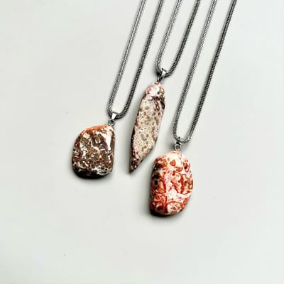 Gemstone ketting Jaspis Leopardskin