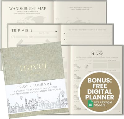 Avontuurplanner Journal voor Wereldreizen - Ultieme Bucketlist en Reiscadeau