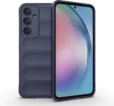 MobyDefend Hoesje - Geschikt voor Samsung Galaxy A55 - TPU Gripcase - Blauw