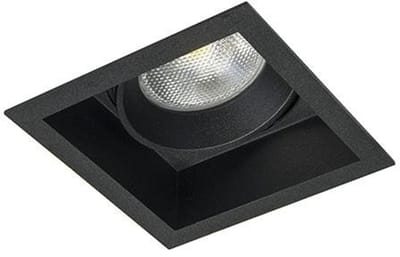 Inbouwspot Vierkant Mat Zwart GU10 Verdiept 9 x 9cm