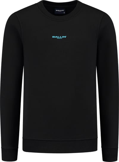 Ballin Amsterdam - Jongens Regular fit Sweaters Crewneck LS - Black - Maat 14