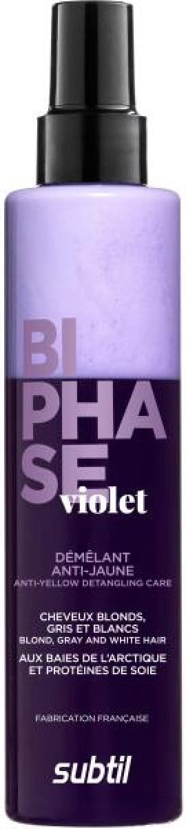 Subtil- Biphase Violet- Leave-in conditioner - antiklit verzorging - blond - grijs - wit haar