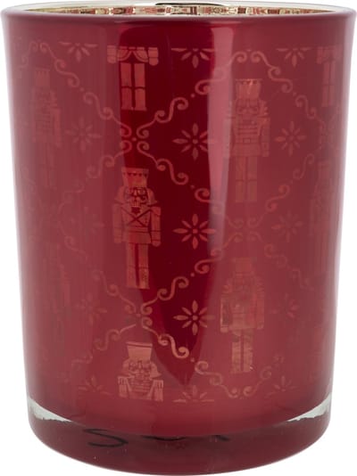 Cosy @ Home Theelichthouder Nutcracker Gold Rood 7x7