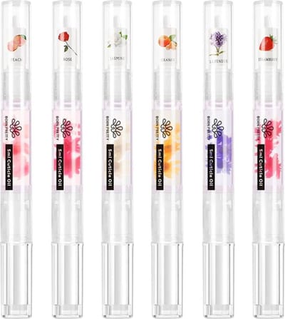 Born Pretty - Nagelolie - 6 stuks - Nagelriemolie pen - Nagelolie verzorging - Nagelolie set - Cuticle oil - Nagelriemolie - Nagelverzorging - Nagelverzorging set - Nagelriem olie - Olie nagelriem - Olie nagels - Nagel olie - Nail oil