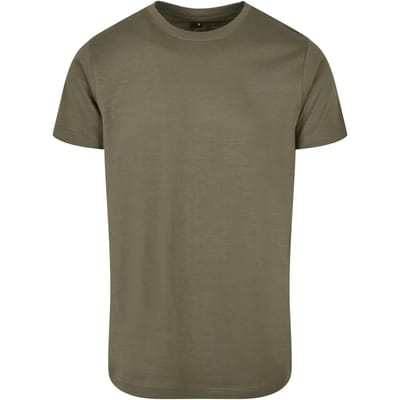 Build your Brand Basic Round Neck T-Shirt BYBB010 - OLIVE - 5XL