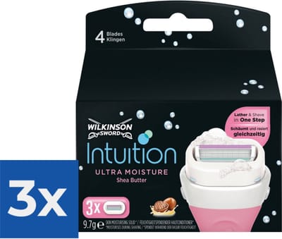 Wilkinson Woman Scheermesjes Intuition Ultra Moisture 3 stuks - Voordeelverpakking 3 stuks