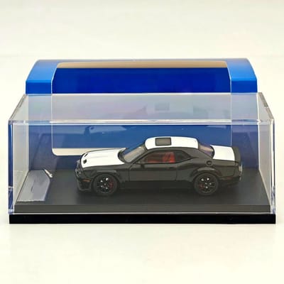 1/64 Sh Voor Challenger Srt Hellcat Texas State Trooper Zwart Diecast Modelauto Miniature Limited Collection Speelgoed Voertuigmodellen