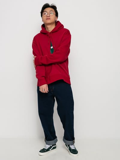 Nike SB Firry The Tree Hoodie (Rood / Groen) - Maat M