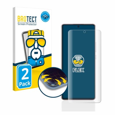 BROTECT - Screenprotector voor Xiaomi Redmi Note 12 Pro 5G - Folie Beschermfolie transparant volledig dekking - 2 Stuks