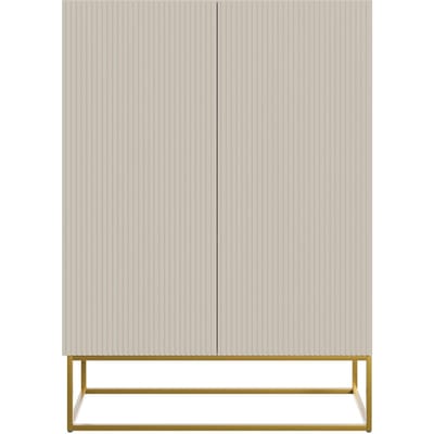 Selsey Veldio - Dressoir 2-deurs 90 cm - Grijsbeige met gouden poten