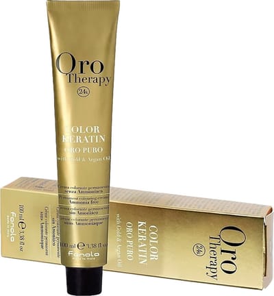 Fanola Haarverf Orotherapy Color Keratin Permanent Colouring Cream 5.3 Light Chestnut Golden