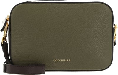 COCCINELLE Leren Schoudertas Tebe Tricolor Mini Crossover Bag Lau. G / Lamb / Fond Veelkleurig