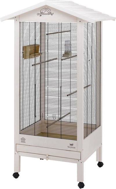 Ferplast Voliere Hemmy - Vogelverblijven - 84.5x65.5x165 cm Wit