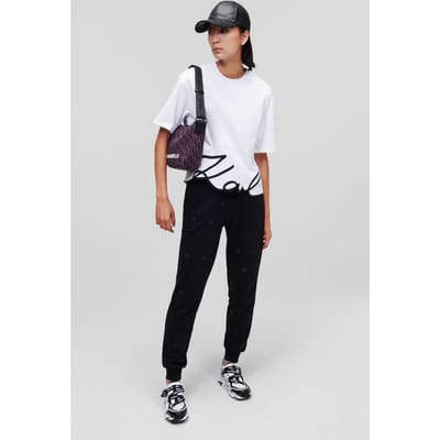 Karl Lagerfeld Karl Signature Hem T-shirt White Taglia: XS | Maglie Sportivi Outlet | Donna | Bianco