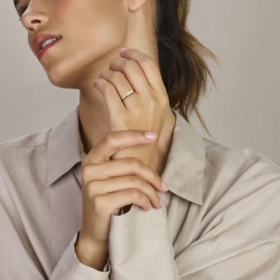 Aanzoeksring Diamant 0.10ct H Si
