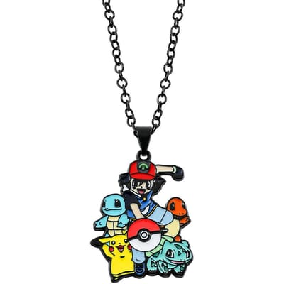 Anime Pokemon Metalen Speelgoed Schattig Figuur Pikachu Squirtle Psyduck Charmander Feestornament Cosplay Cadeau Duurzaam Premium Kwaliteit black