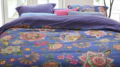 Pip Studio Bombay Bold dekbedovertrek - Tweepersoons - 200 x 200/220 cm - Donkerblauw