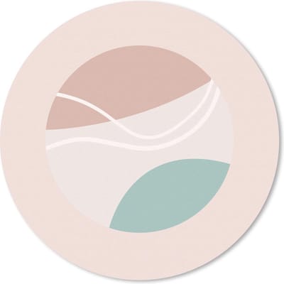 Muismat rond 20x20 cm - Mousepad Zomer - Tennisbal - Pastel - Ronde muismatten