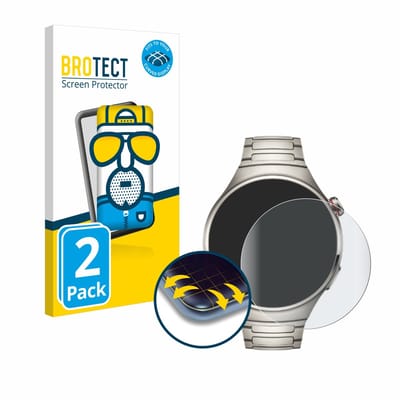 BROTECT - Screenprotector voor Huawei Watch 4 Pro - Folie Beschermfolie matte volledig dekking 2 Stuks