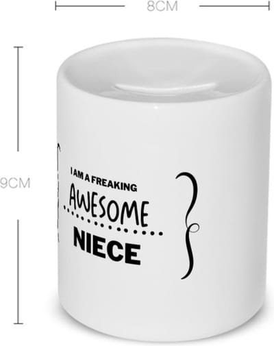 Akyol - i am a freaking awesome niece Spaarpot - Nicht - beste nicht - liefste nicht - verjaardag - cadeau - kado - bedankje - geschenk - 350 ML inhoud